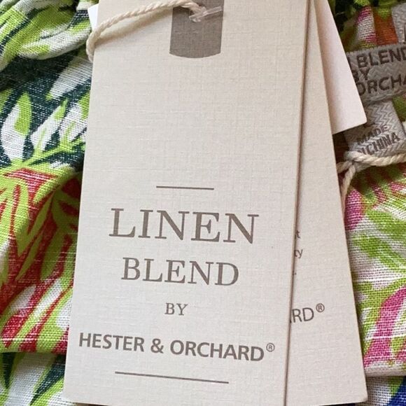 HESTER ORCHARD NWT LINEN BLEND TROPICAL WOMENS TOP BLOUSE BRIGHT OFF SHOULDER - Picture 8 of 12